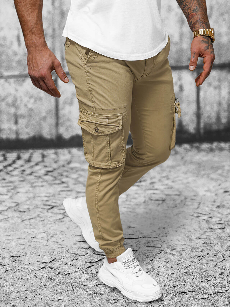Men's Chinos Jogger - Beige OZONEE NB/MP0201K