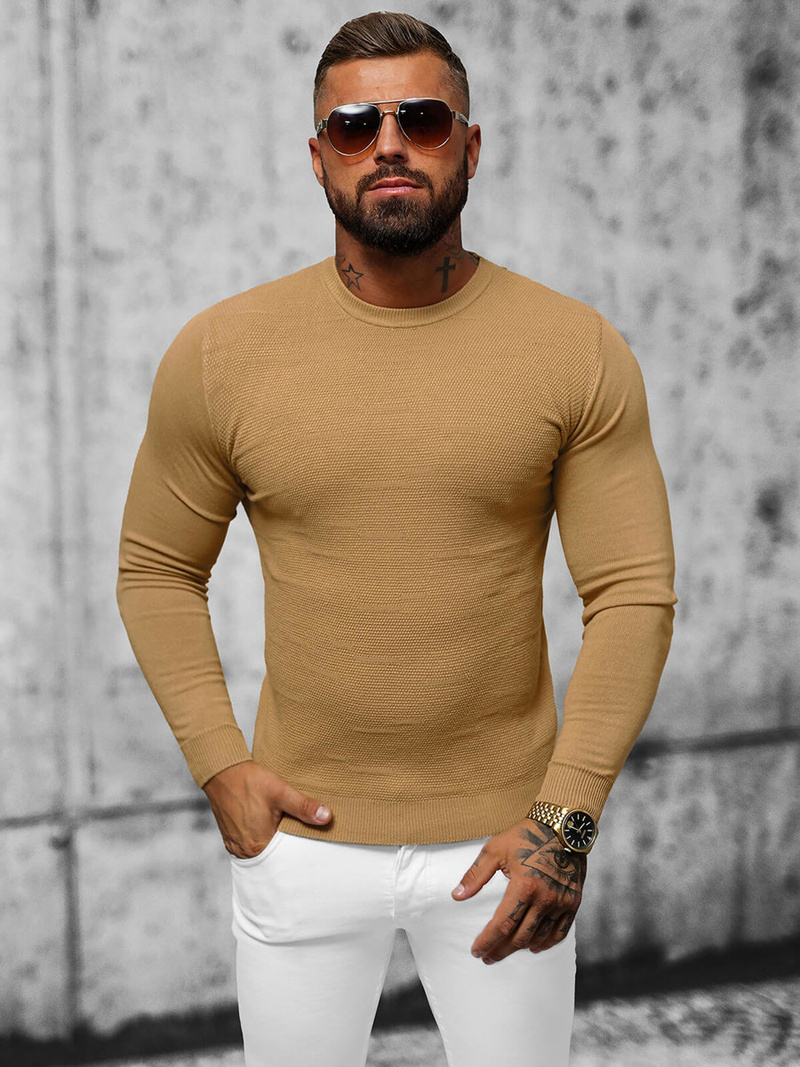 Men's Jumper - Beige OZONEE O/ZZ190131