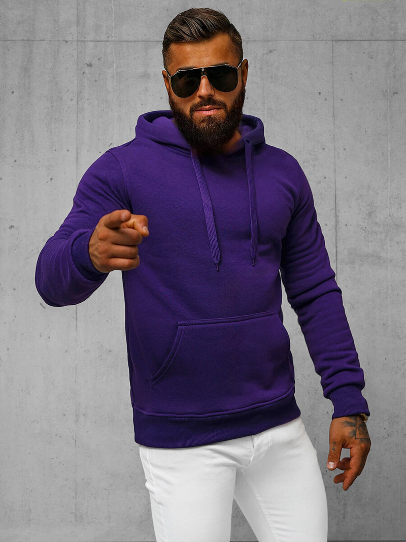 Men's Hoodie - Violet OZONEE JS/2009Z