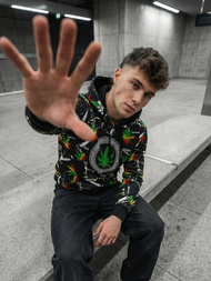 Men's Hoodie - Black OZONEE O/B269Z