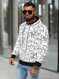 Men's Hoodie - White OZONEE JS/8B1253/1