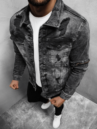 Men's Denim Jacket - Dark Dark grey OZONEE O/20147