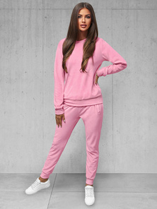 Women's Velour Tracksuit Set - Powder Pink OZONEE O/8C1173/38Z