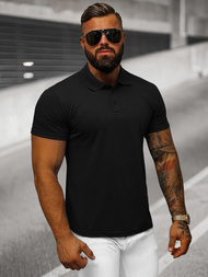 Men's Polo Shirt - Black OZONEE JS/8T80/3Z