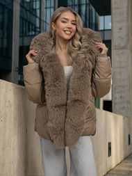 Women's Jacket - Dark Beige OZONEE O/16M9179/84Z