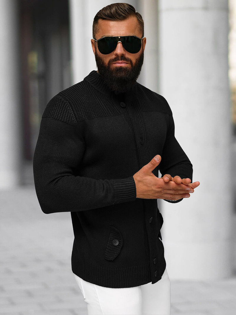 Men's Jumper - Black OZONEE NB/MM6011/4Z