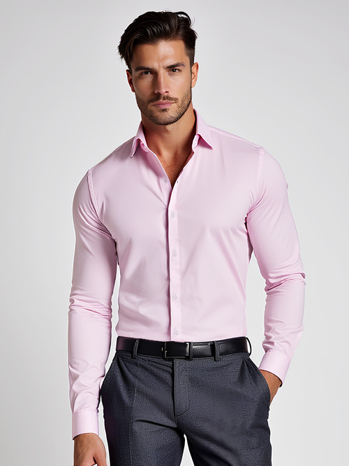 Men's Shirt - Light Pink OZONEE O/V142
