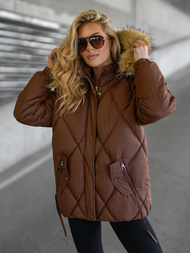 Women's Winter Jacket - Chocolate OZONEE JS/5M3329/158