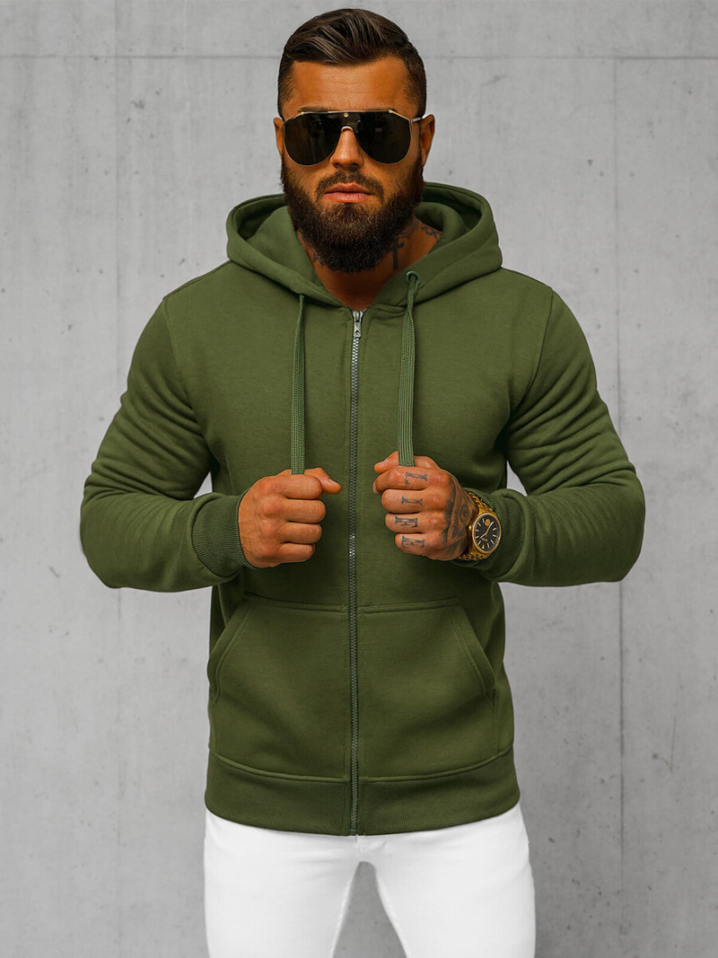 Men's Hoodie - Khaki OZONEE JS/2008Z