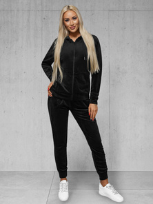 Women's Velour Tracksuit Set - Black OZONEE JS/8C1176/3
