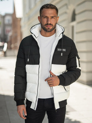 Men's Winter Jacket - Black/White OZONEE JS/31M5083/281