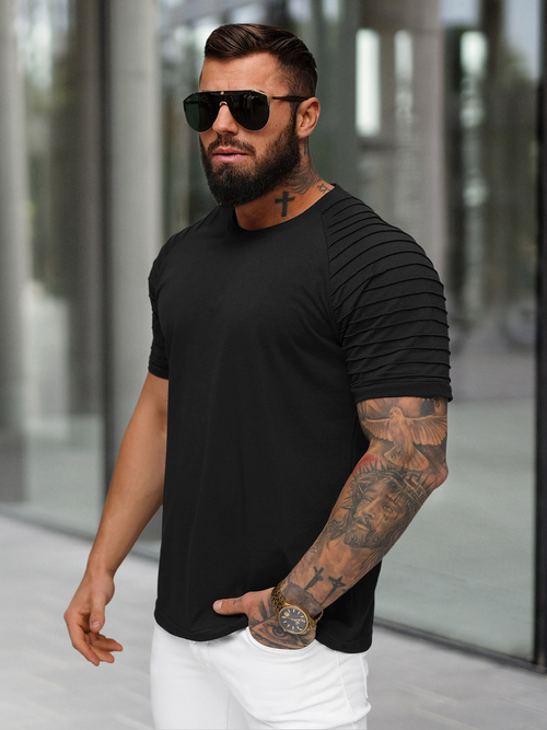 Men's T-shirt - Black OZONEE JS/8T88/3Z