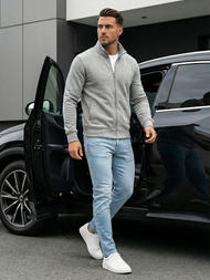 Men's Sweatshirt - Grey OZONEE JS/2002Z