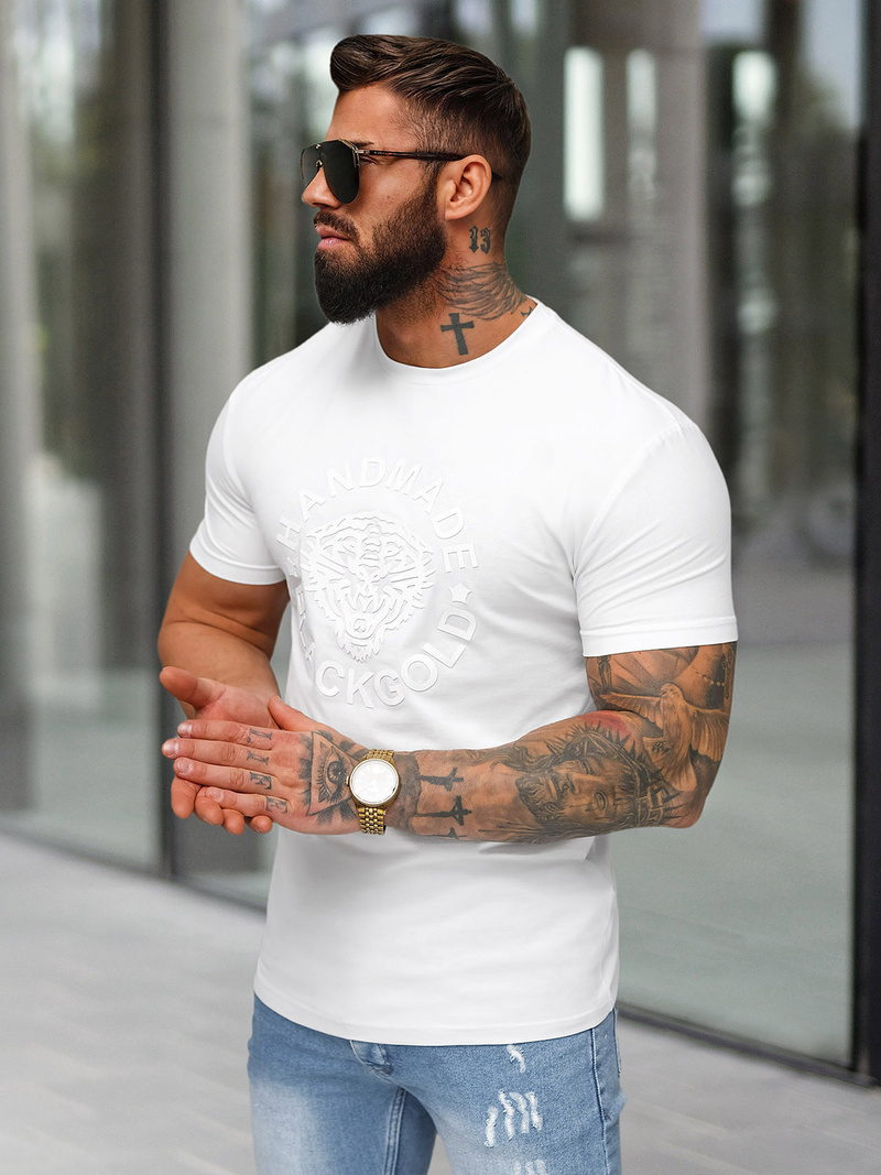 Men's T-shirt - White OZONEE NB/MT3019/02