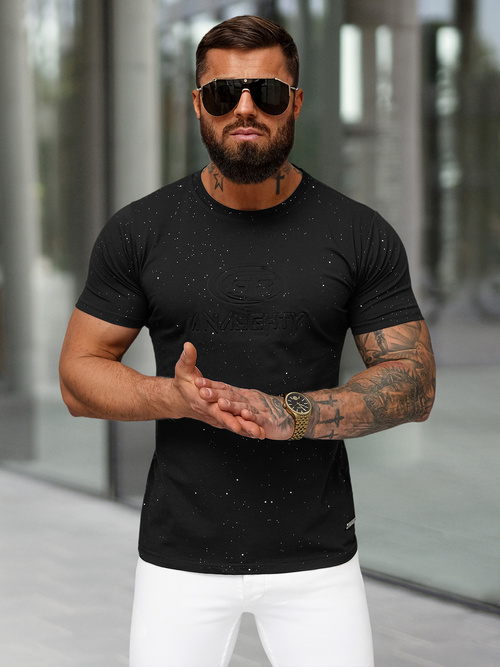 Men's T-shirt - Black OZONEE O/QQ1390
