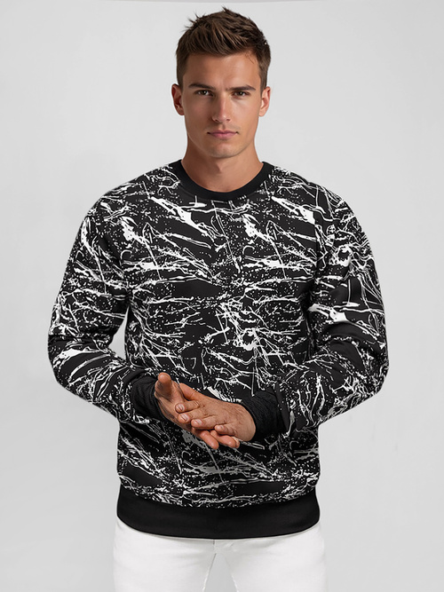 Men's Sweatshirt - Black OZONEE JS/8B1222/3Z