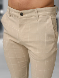 Men's Chino Trousers - Beige OZONEE DJ/5505Z