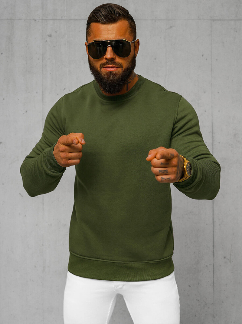 Men's Sweatshirt - Khaki OZONEE JS/2001-10Z