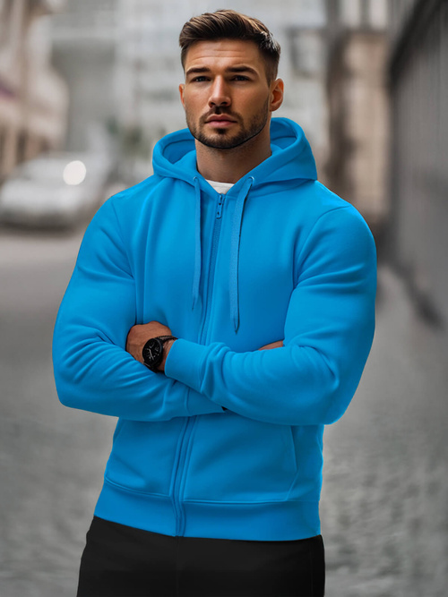 Men's Hoodie - Sky Blue OZONEE JS/2008Z