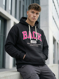 Men's Hoodie - Black OZONEE O/TT30513Z