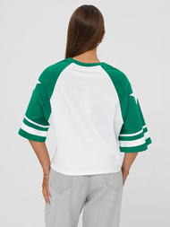 Women's T-shirt - White/Green OZONEE JS/R62493