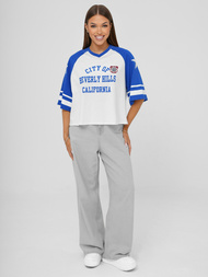 Women's T-shirt - White/Blue OZONEE JS/R62493