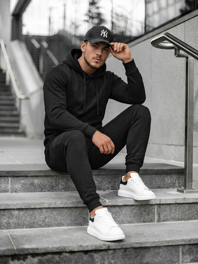 Men's Tracksuit - Black OZONEE JS/68C10381/3Z