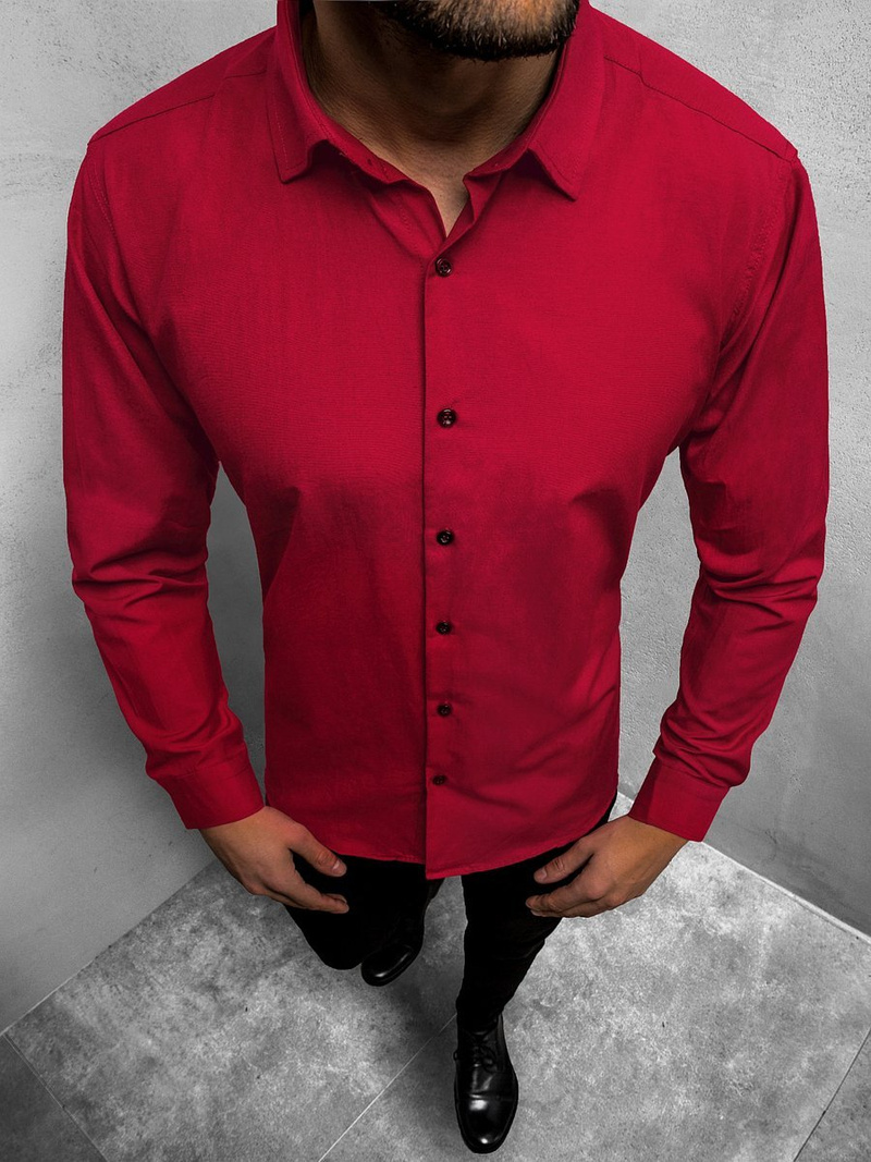 Men's Shirt - Burgundy OZONEE MECH/2122Z