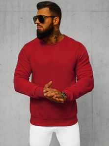 Men's Sweatshirt - dark-red OZONEE JS/2001-10Z