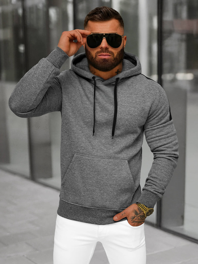 Men's Hoodie - Anthracite OZONEE JS/8B1318/5
