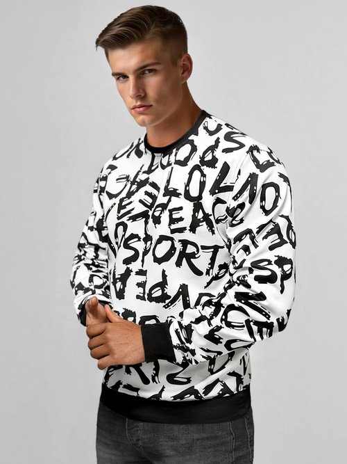 Men's Sweatshirt - White OZONEE JS/8B1191/1