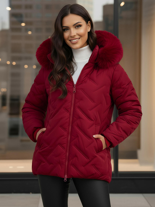 Women's Jacket - Burgundy OZONEE JS/16M9296/06Z