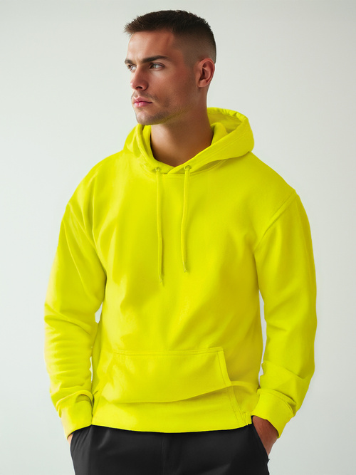 Men's Hoodie - Yellow neon OZONEE JS/2009Z