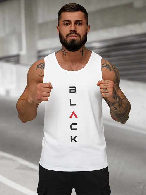 Men's Tank Top - White OZONEE JS/8B1705/1Z