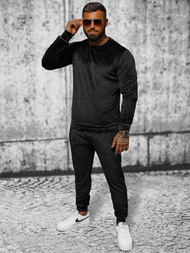 Men's Velour Tracksuit - Black OZONEE JS/8C1167/3