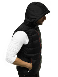 Men's Gilet - Black-Red OZONEE N/6505