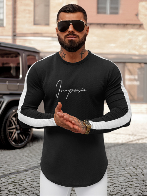 Men's Sweatshirt - Black OZONEE O/D7197