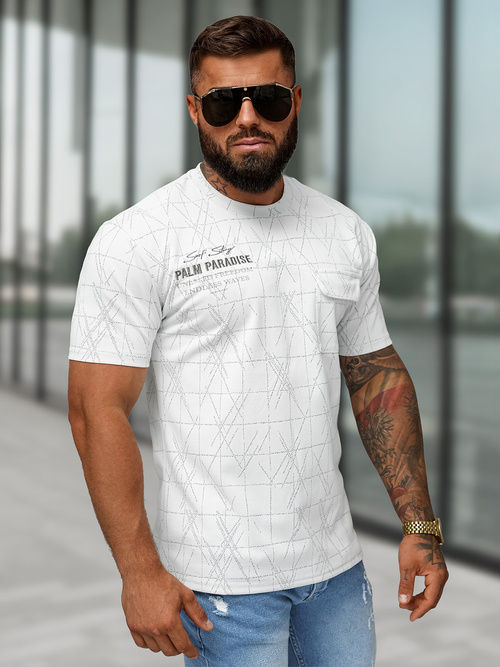 Men's T-shirt - White OZONEE O/QQ1530