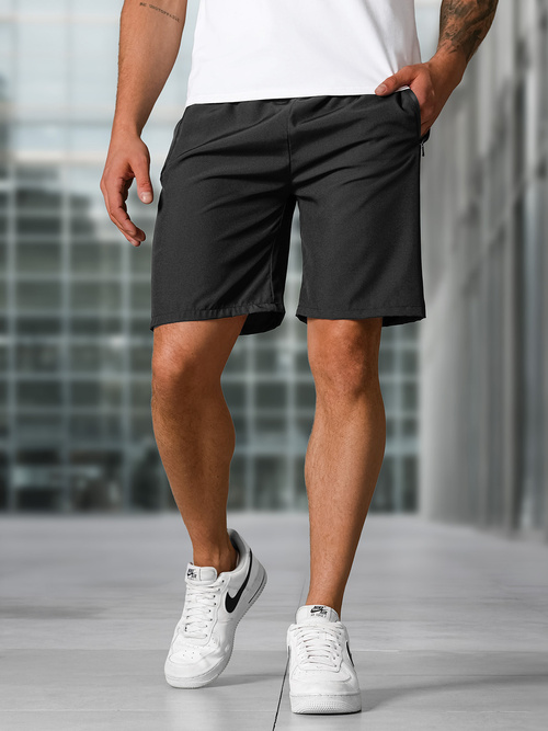 Men's sports shorts - black OZONEE JS/29K1567/3