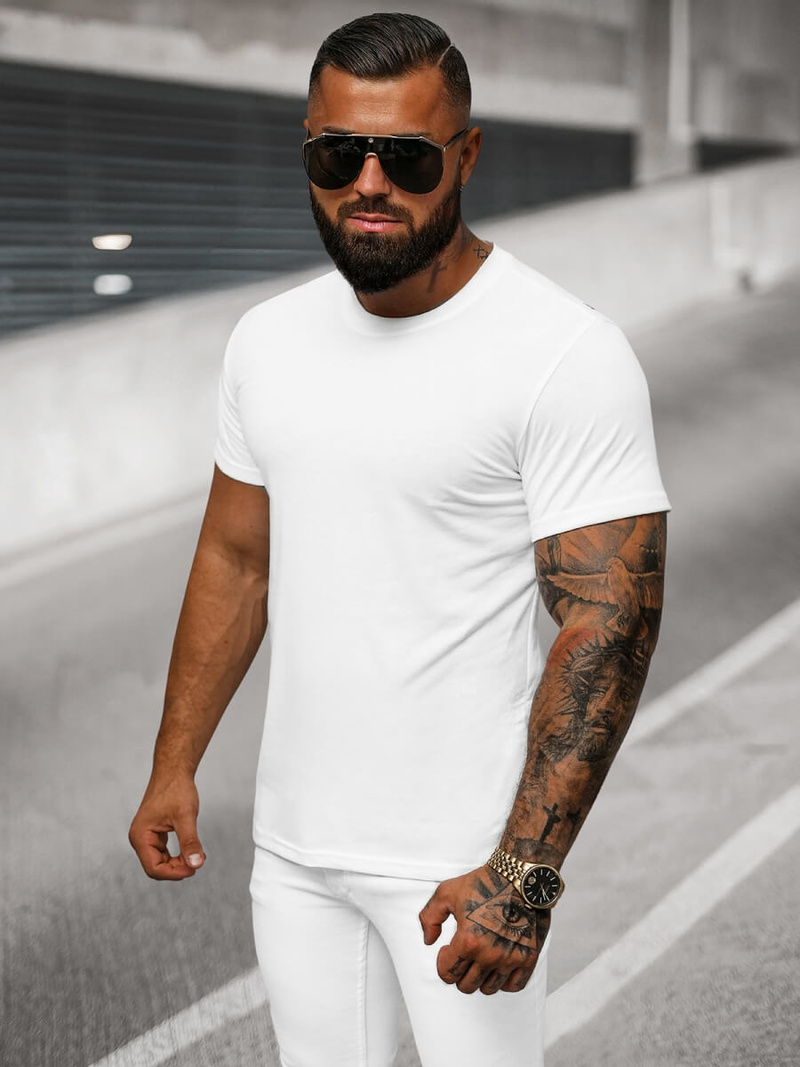 Men's T-shirt - White OZONEE O/T1277/1