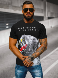 Men's T-shirt - Black OZONEE O/T127/3Z