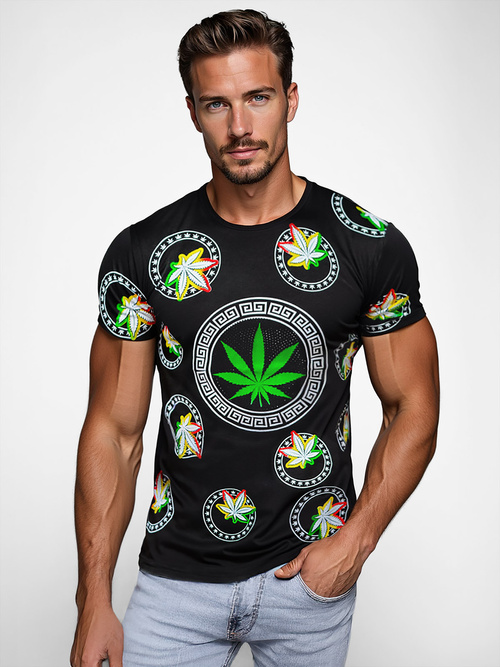 Men's T-shirt - Black OZONEE O/T135/3Z