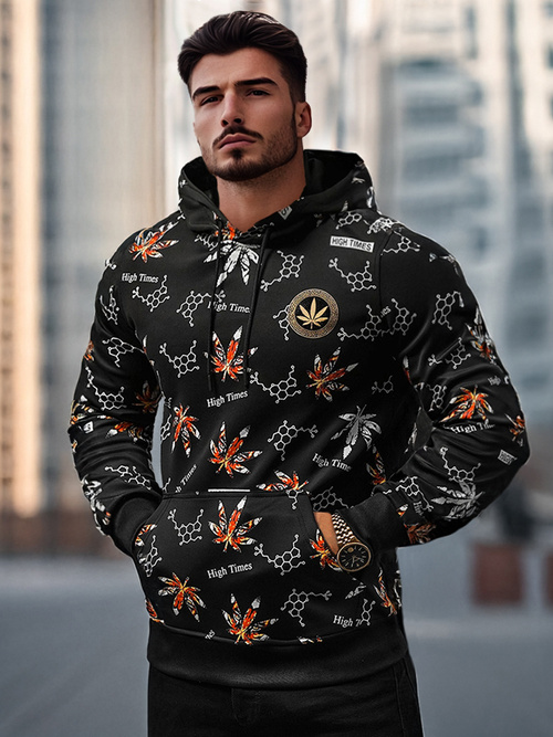 Men's Hoodie - Black OZONEE O/B266Z