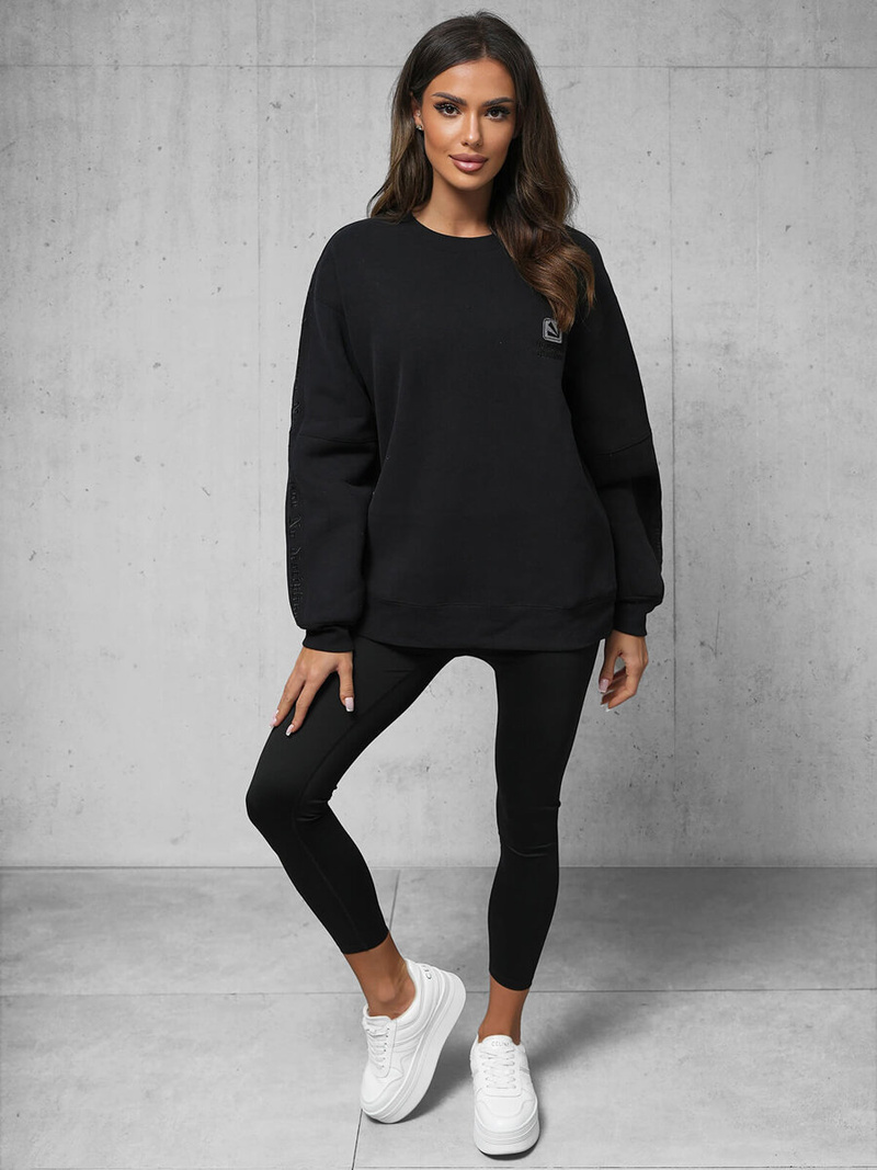Sweatshirt - Black OZONEE O/SWE23049Z