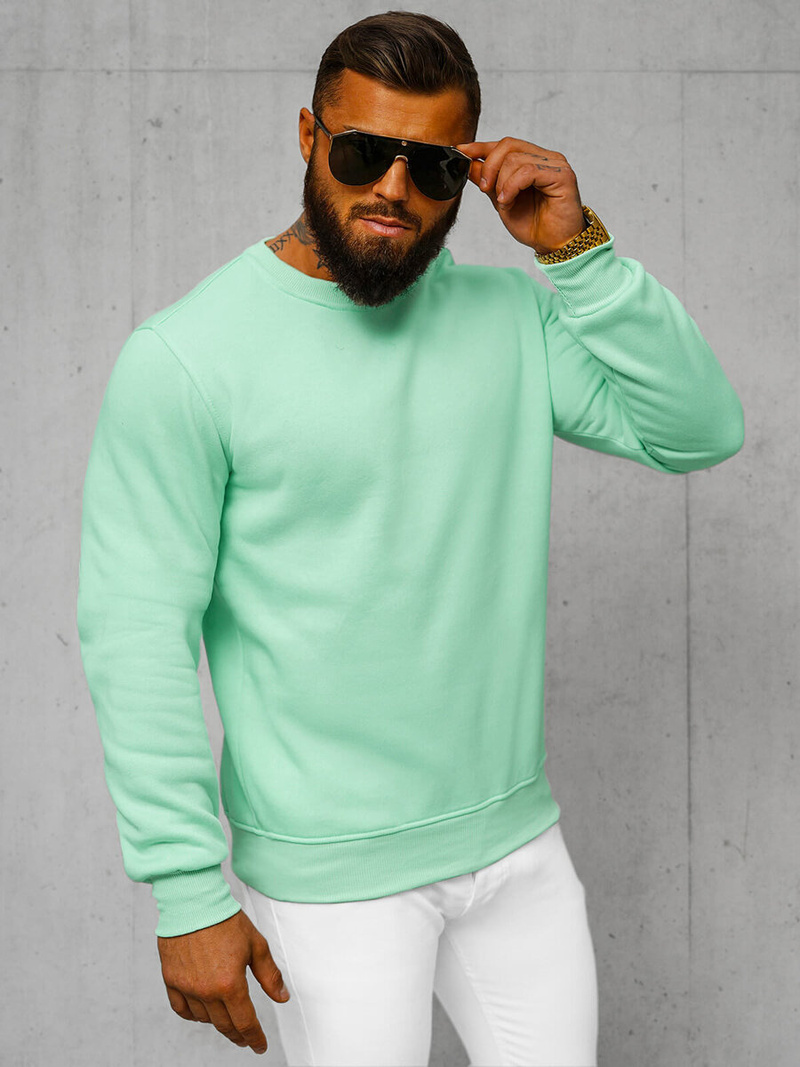 Men's Sweatshirt - Mint OZONEE JS/2001-10Z