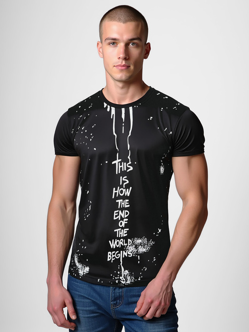 Men's T-shirt - Black OZONEE O/8T1259/3Z