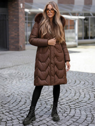 Women's Winter Jacket - Chocolate OZONEE JS/5M3229/158