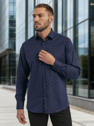 Men's Shirt - Navy Blue OZONEE V/V181