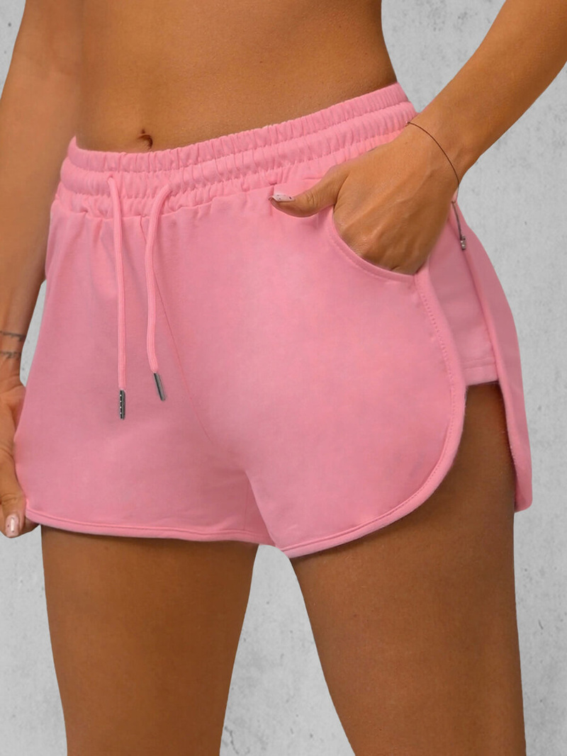 Women's sweat shorts - light pink OZONEE JS/8K951/20