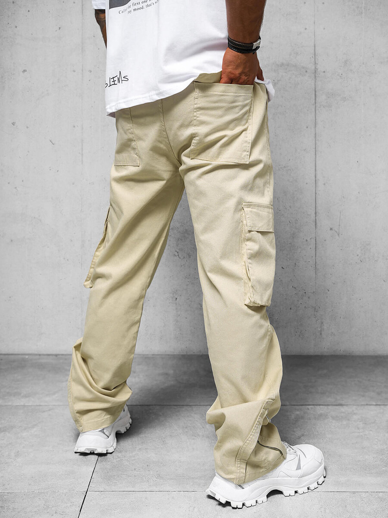 Men's trousers - Beige OZONEE O/G3016Z
